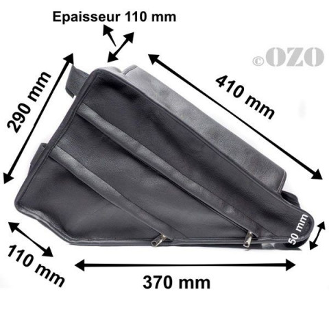 Leather triangle bag (skai) frame for battery