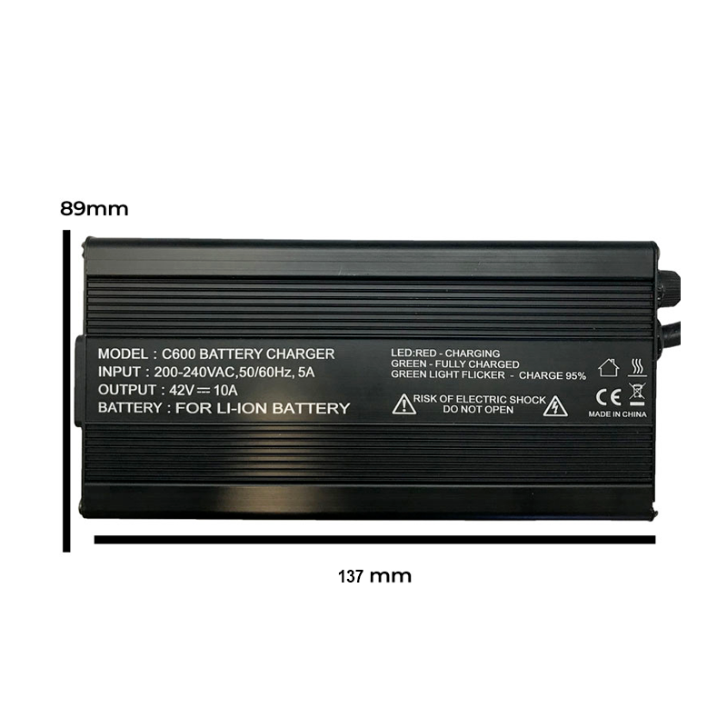 Chargeur rapide 10A Batterie 48V Lithium pour batterie LIMN, LiPO
