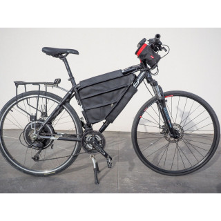 Sac triangle en cuire (sky) de cadre pour batterie