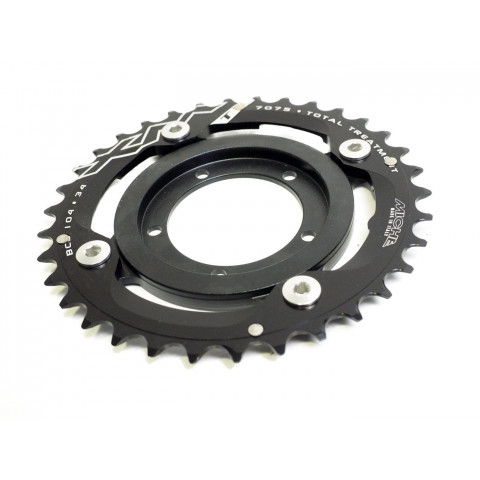 Adaptateur pour plateaux au standard 4 trous VTT pour moteur pédalier Bafang