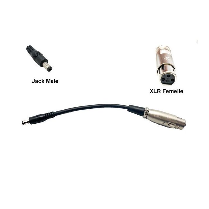 Charging adapter XLR female Jack male