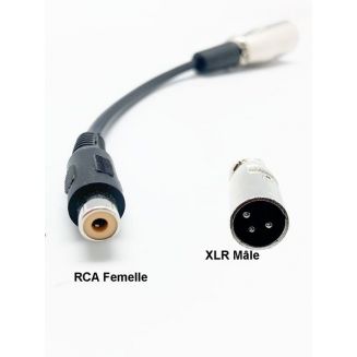 Adaptateur pour prise de charge XLR Mâle - RCA Femelle