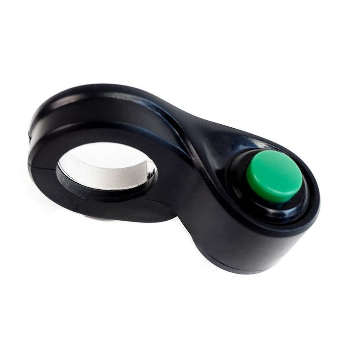 Bouton poussoir rond vert