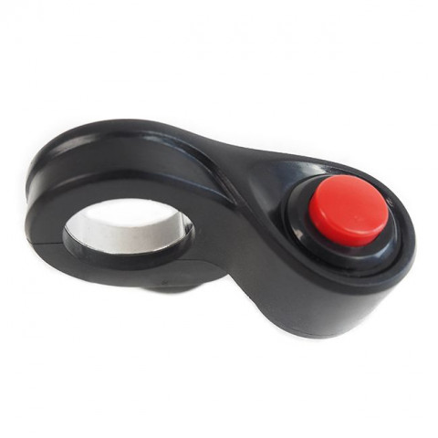 Bouton poussoir rond rouge