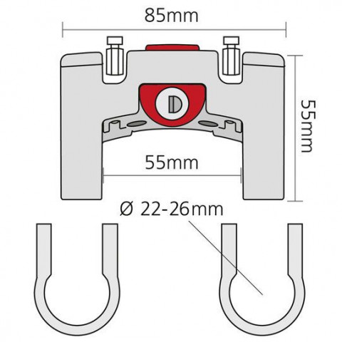 Handlebar support with lock