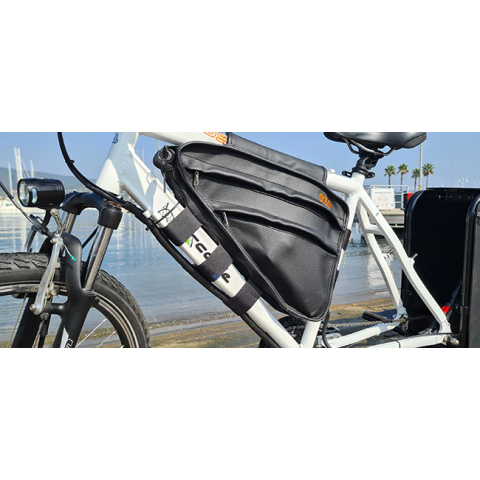 Leather triangle bag (skai) frame for battery