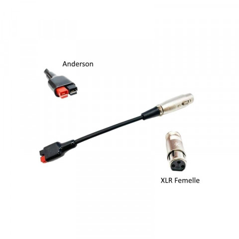 Solar recharge wire Anderson to XLR for cycle analyst