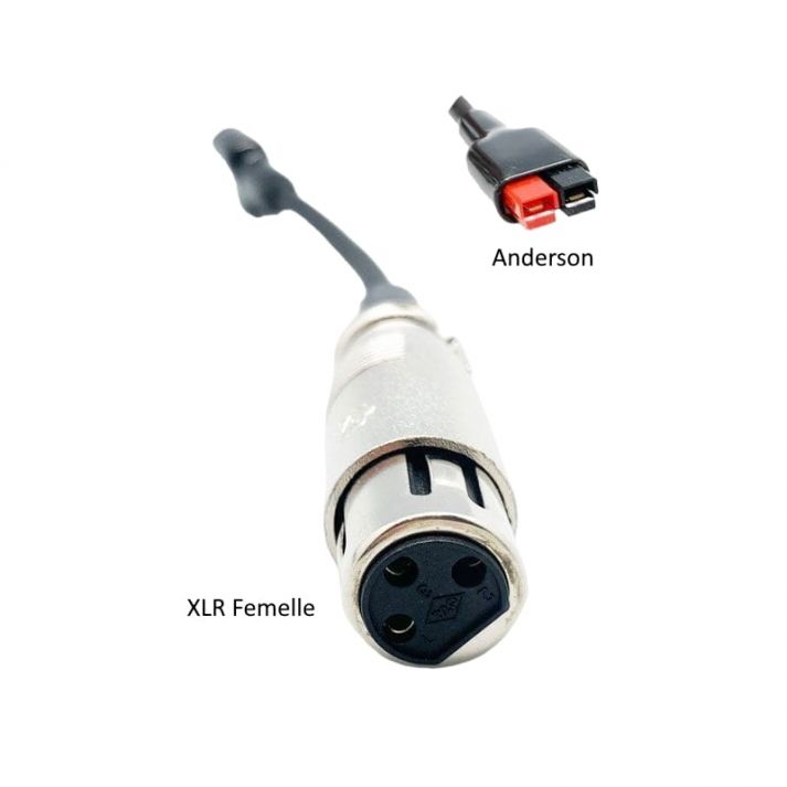 Solar recharge wire Anderson to XLR for cycle analyst