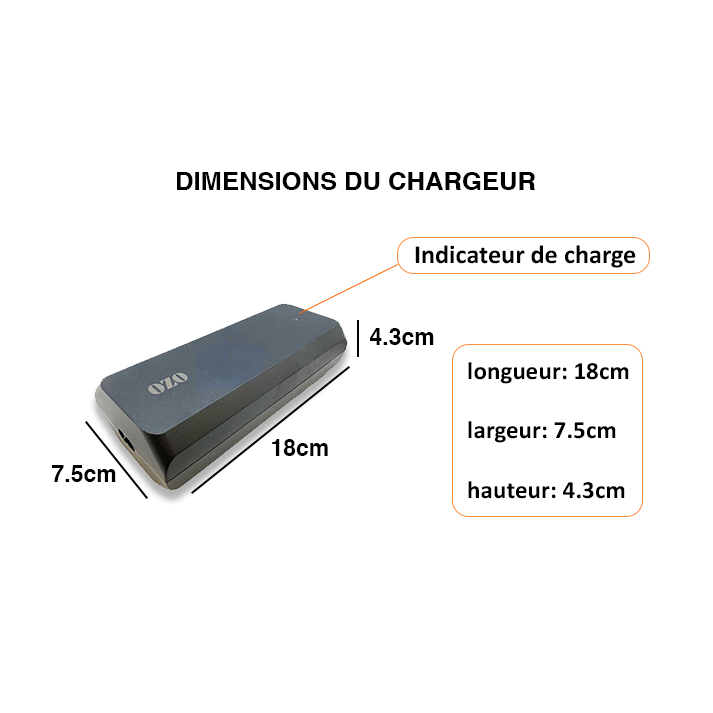 Chargeur OZO Batterie Lithium 36V 4A