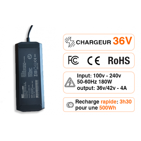 OZO Lithium Battery Charger 36V 4A