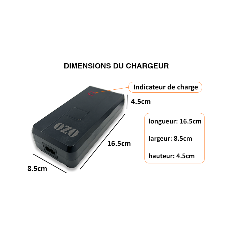Chargeur universel batterie vélo 48V 2A (2 pôles)