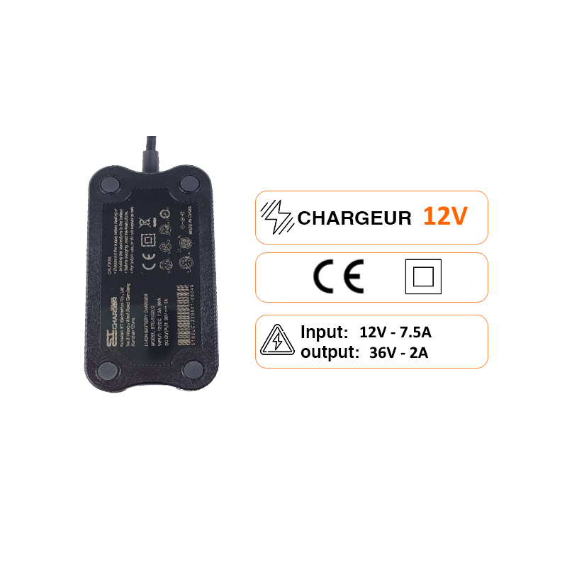 Chargeur de batterie LITHIUM ION 12V 2Amp