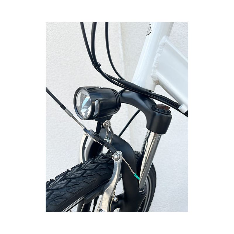 Décoration de vélo,Feu avant électrique étanche pour vélo électrique,12W  12V-80V,4 lumières avec klaxon,nouveau[B505964866]