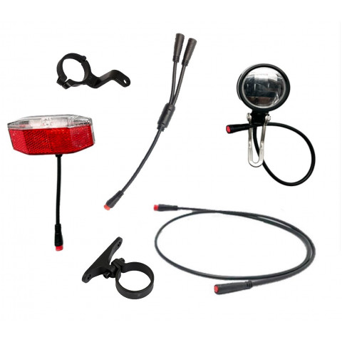 Pack éclairage avant/arrière 100 Lumens pour vélo électrique