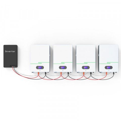 Batterie au lithium-ion 48V 100Ah 5 kWh Power Wall pour système solaire domestique.