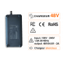 Chargeur OZO Batterie Lithium 48V 2A 4A et 5A