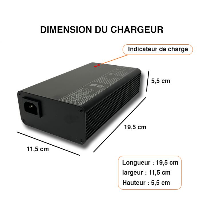 Chargeur 24V 10A étanche IP66 pour batterie Lihtium