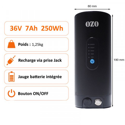 Batteries Lithium carénées 36V 230Wh à 700Wh