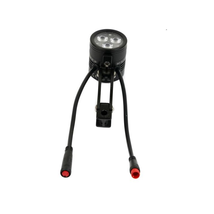 Eclairage avant 200 lumens pour vélo electrique. Lampe OZO. alimentation de 18V à 56V DC