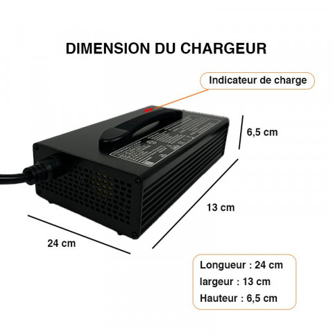 Chargeur 24V 10A étanche IP66 pour batterie Lihtium LFP ou NMC