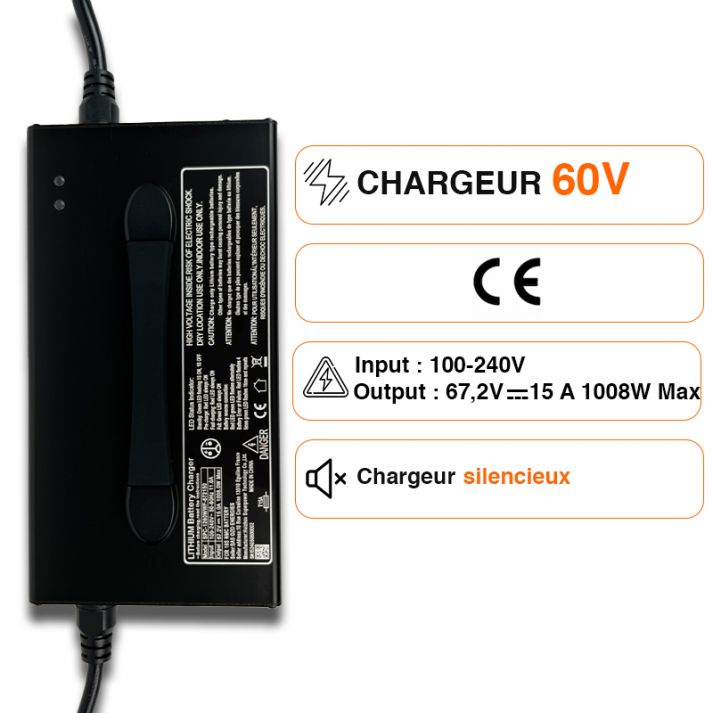 Chargeur 60V 15A pour batterie Lihtium Ion LiMn