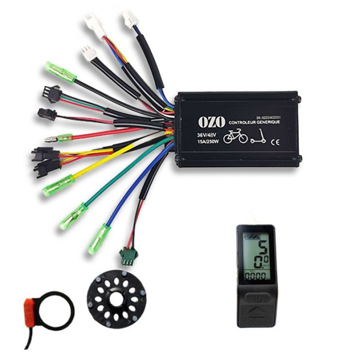 Generic control system to repair electric bikes 250W 36V-48V with LCD Display