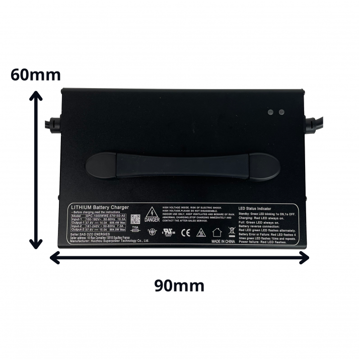 Fast battery charger LIMN, LiPO 48V 15A 