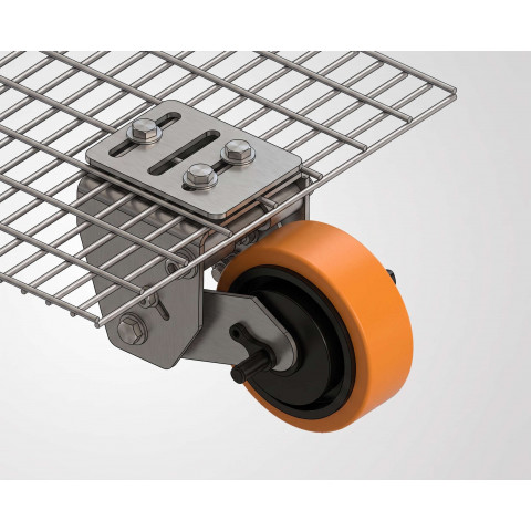 Suspended spring clevis for industrial electric drive wheel motor