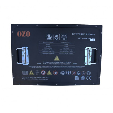 Batterie lithium LiFePO4 48V 100Ah 4,8 kWh pour bateau électrique