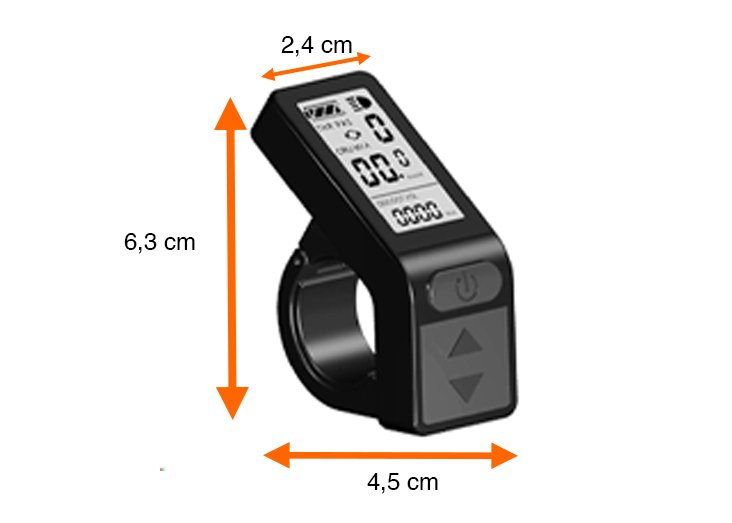Dimensions of LED housing