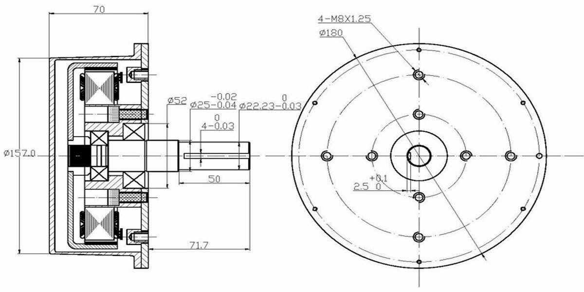 plan 2d moteur central mac 12980