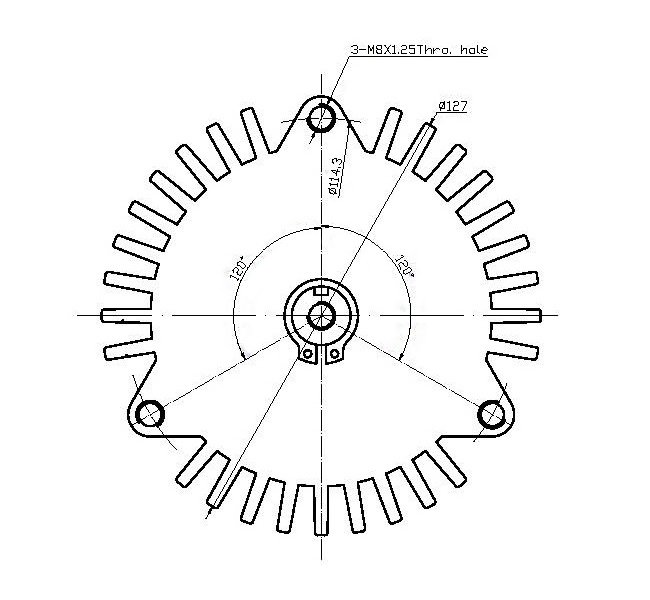 plan moteur 500W 1000W brushless central inner rotor